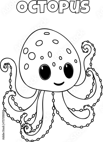 Octopus Coloring Book For Kids Features Pages Designed For Preschoolers To Explore The Underwater World