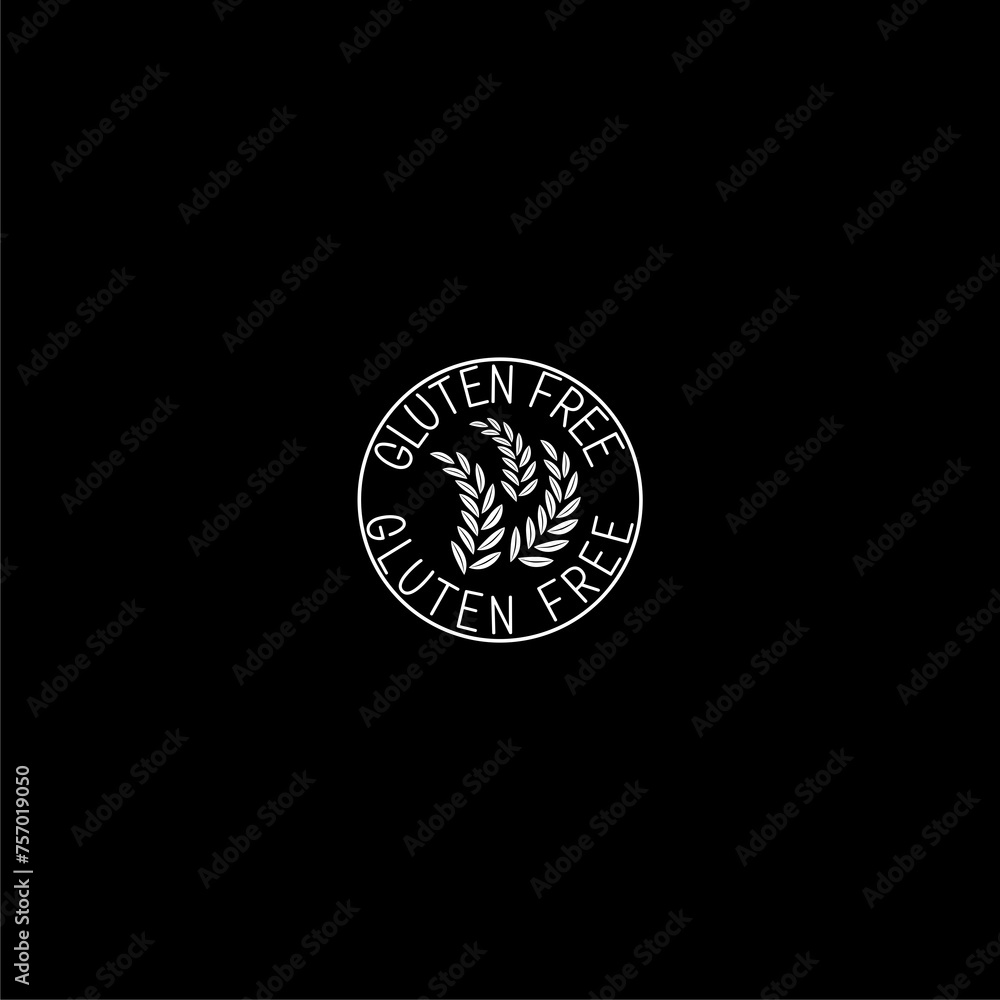 Fototapeta premium Gluten Free icon isolated on dark background