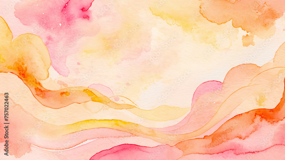 Abstract colorful watercolor for background. Digital art painting. Hand drawn.