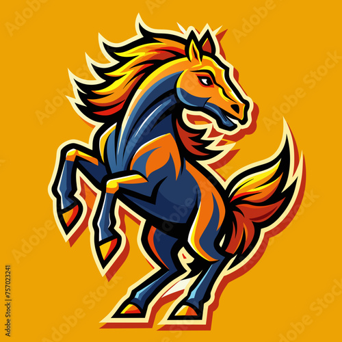 Gallop into Style Design a T-shirt Sticker featuring a Majestic Horse in Motion