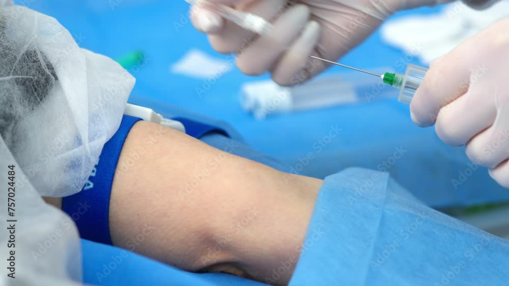 Close-up of blood collection in a clinic or cosmetology center. The concept of health, youth and modern cosmetology technologies. Close-up of blood collection in a clinic or cosmetology center. The concept of health, youth and modern cosmetology technologies.