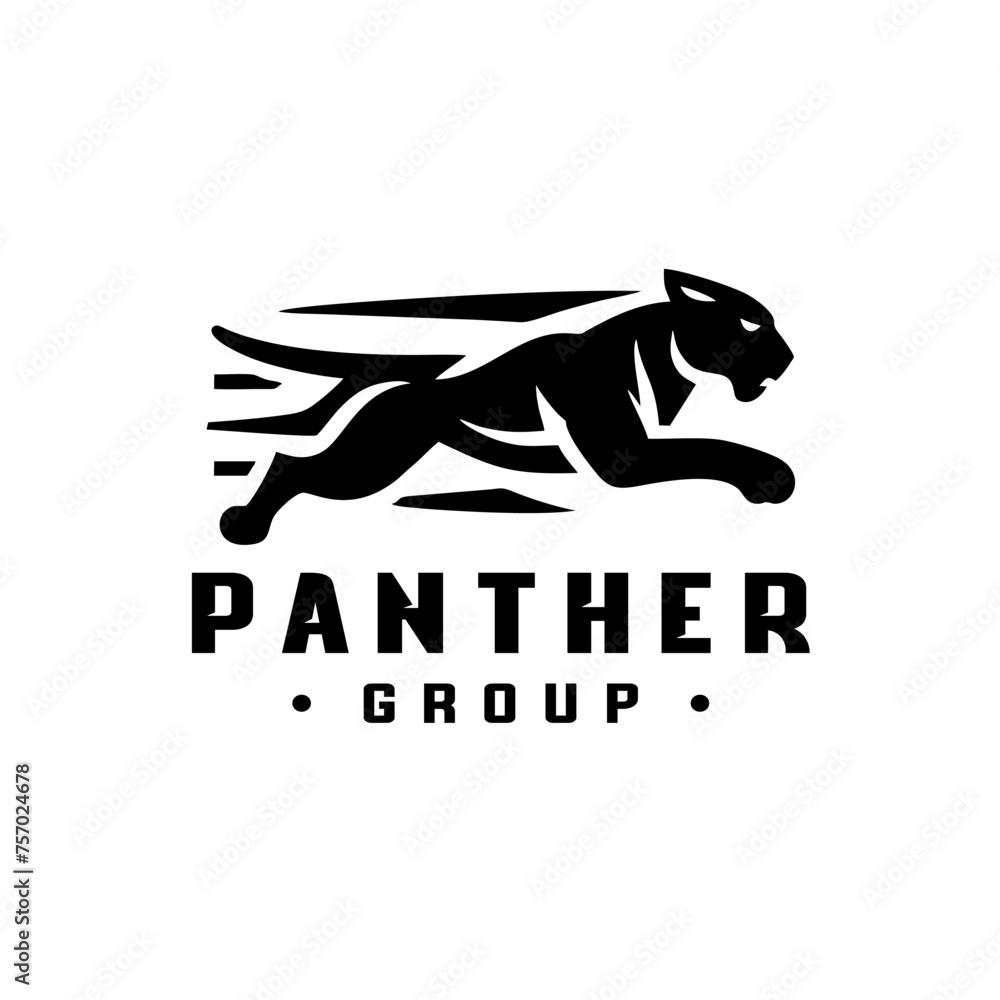 Black phanter logo design stock vector. Phanter logo vector Black phanter logo design stock vector. Phanter logo vector