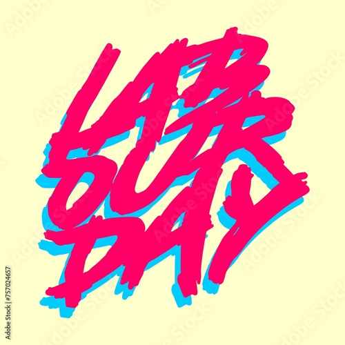 labour day grafity font (ID: 757024657)
