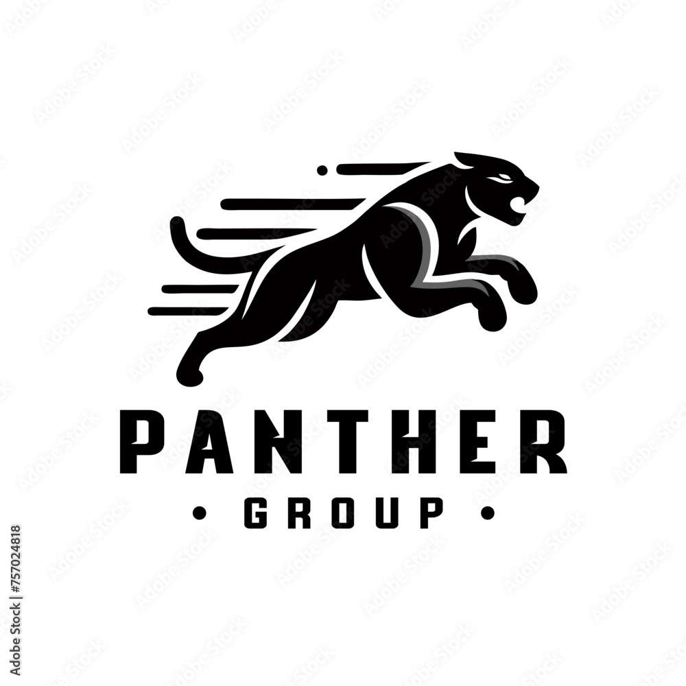 Black phanter logo design stock vector. Phanter logo vector Black phanter logo design stock vector. Phanter logo vector