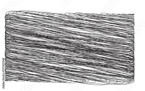 Set abstract scribble, doodle line in the shape of a rectangle frames. Hand drawn selection symbols isolated on white background