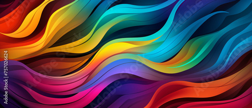 Dark Multicolor Rainbow vector doodle blurred template