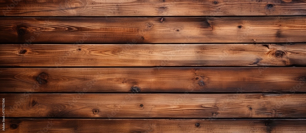 A closeup shot of a brown hardwood plank wall with a rectangular pattern and tints and shades of wood stain. The building material is a beautiful flooring option A closeup shot of a brown hardwood plank wall with a rectangular pattern and tints and shades of wood stain. The building material is a beautiful flooring option