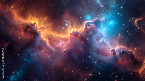 colorful cosmic nebula