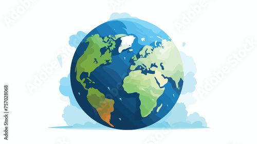 Earth vector . blue flat design flat vector 