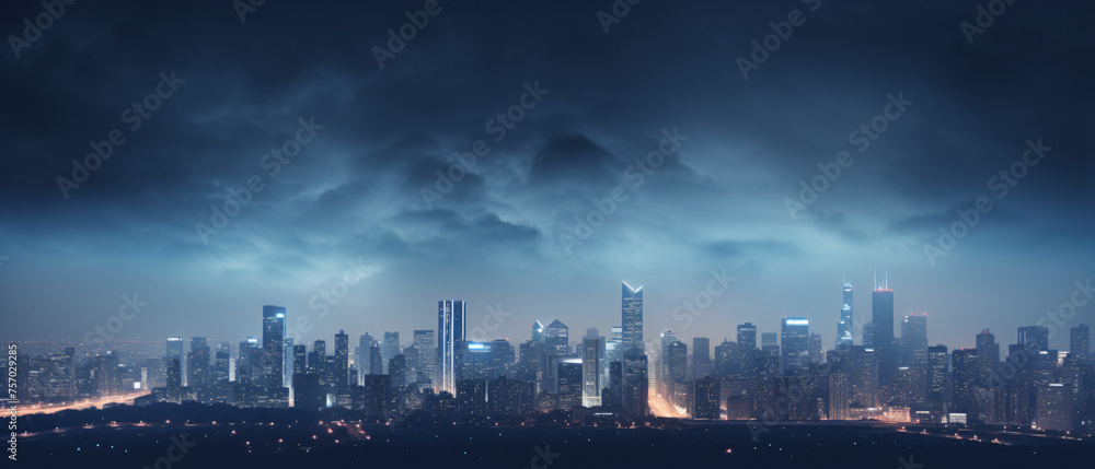 Defocused view of Chicago at night. May be used like b