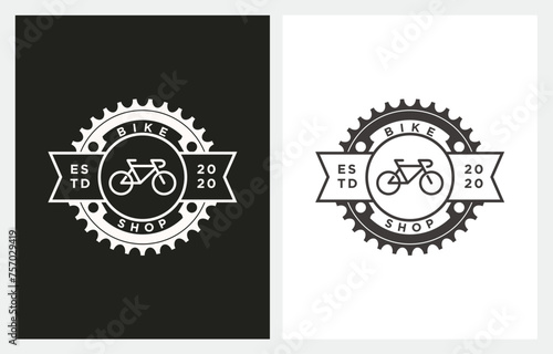 Bicycle Cycle Crank Bike Vintage logo design inspiration