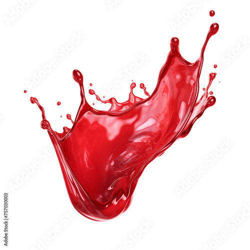 red splash isolated