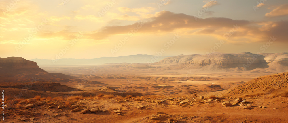 Desert landscape in the southern part of Israel 