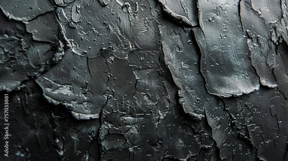 Close-up of black textured paint with water droplets. Close-up of black textured paint with water droplets.
