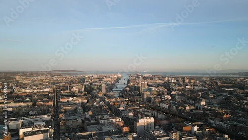 Wallpaper Mural Flying over Dublin City during The Golden Hour - 4k Cinematic Drone Footage - Dublin - Ireland Torontodigital.ca
