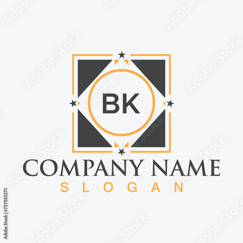 Creative BK letter logo design for your business brands