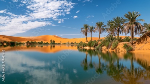 Oasis in the middle of the desert  photo