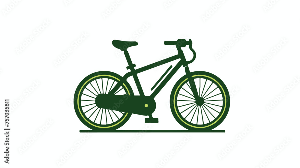 Green Energy Eco Bike Silhouette Icon. Eco Friendly
