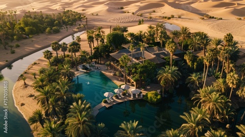 Oasis in the middle of the desert  photo