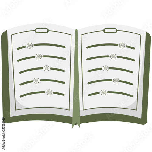 Holy Quran Book Muslim Elements Illustration