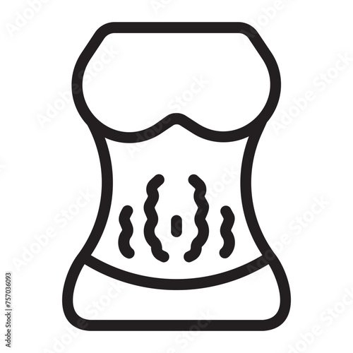 stretch marks line icon