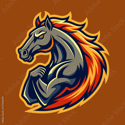Harness the Power Design a T-shirt Sticker capturing the Strength and Beauty of a Horse in Profile