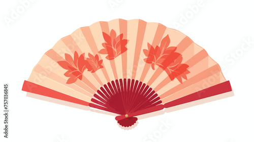 Hand fan flat vector on white background  flat vector