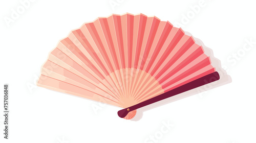 Hand fan flat vector on white background flat vector