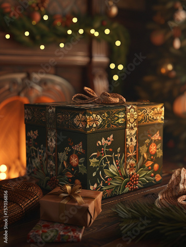 A charming gift box adorned with seasonal motifs © Pungu x