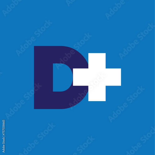 D+ Logo Font Vector photo