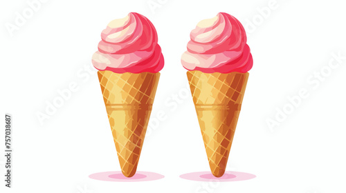 cybonixxa Ice cream cone with two scoops