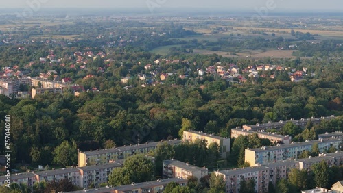 Beautiful Landscape Park Jaroslaw Aerial View Poland photo