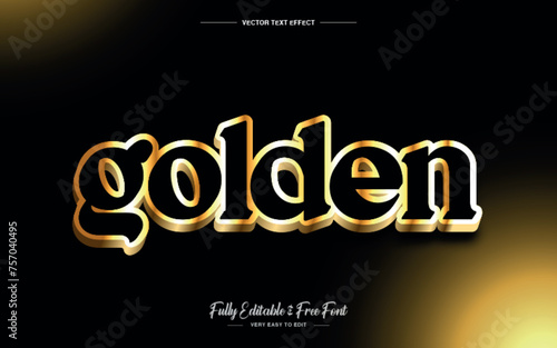 Free vector golden style text effect