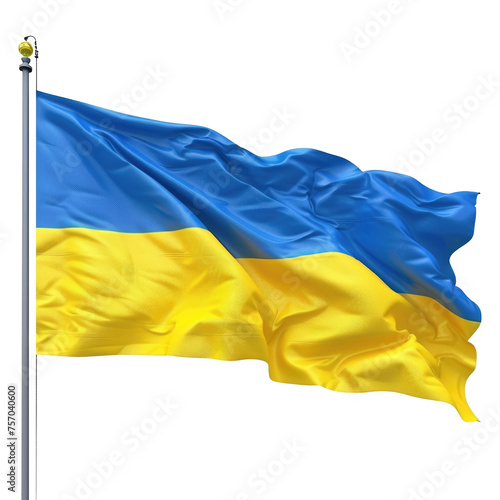 Ukraine flag on transparent background 