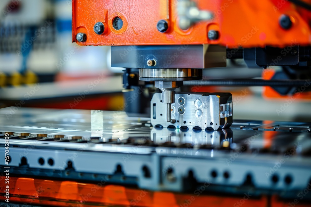 Punching machinery in a sheet metal fabrication facility Punching machinery in a sheet metal fabrication facility