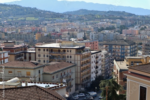 Obraz na płótnie Benevento - Panorama dalla terrazza superiore dell'Hortus Conclusus w salonie