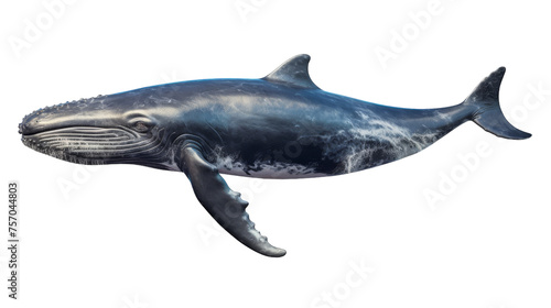 Majestic North Atlantic Right Whale on transparent background photo