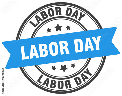 labor day stamp. labor day label on transparent background. round sign