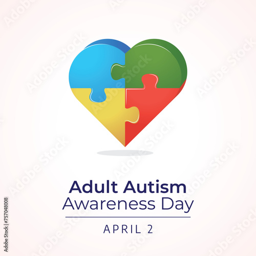 vector graphic of Adult Autism Awareness Day ideal for Adult Autism Awareness Day celebration.