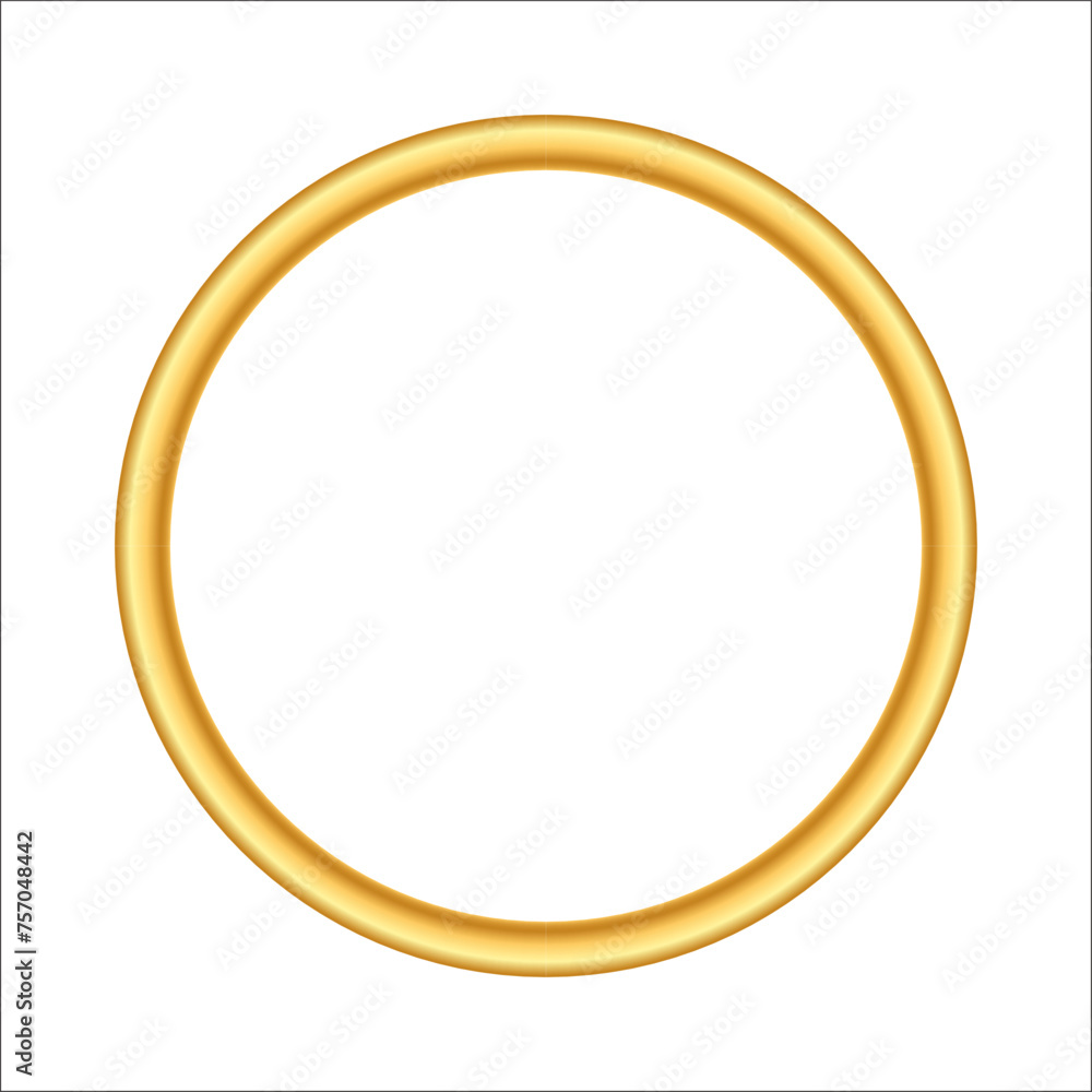 Gold thin round frame. Golden luxury circle logo. Gold thin round frame. Golden luxury circle logo.