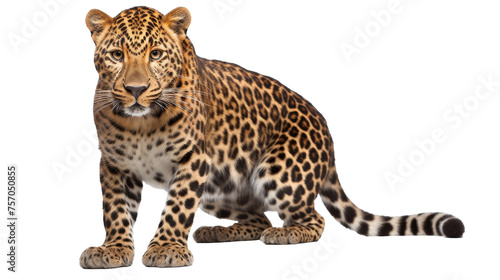 Amur Leopard on isolated background