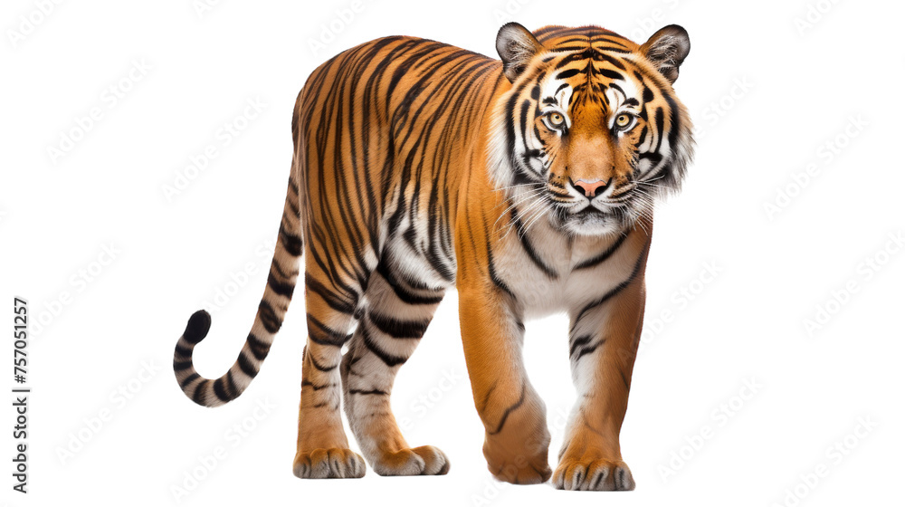 Isolated South China Tiger on isolated background