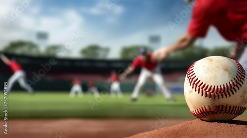 Baseball on Pitcher's Mound
 photo