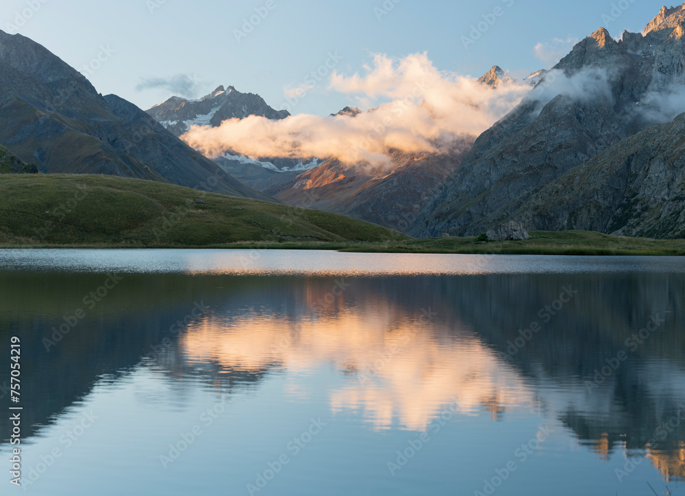 Lac du Pontet, Montagne des Agneaux, La Meije, Rhones Alpes, Hautes-Alpes, Frankreich