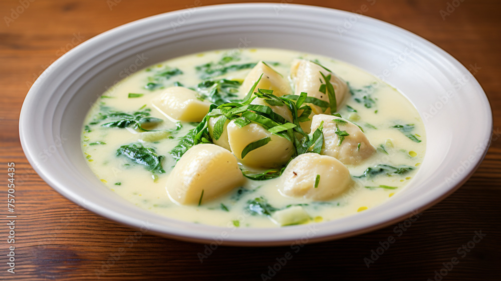 Chicken and gnocchi soup