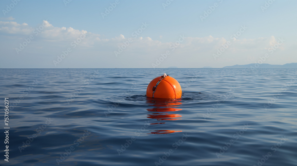Floating buoys inform sailors  swimmers about dangerou