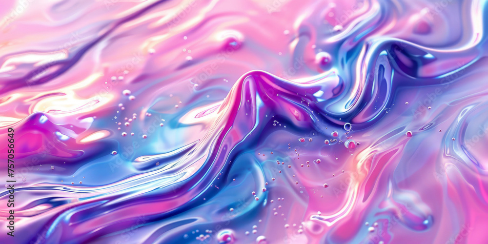 abstract  swirling pink and blue liquid background