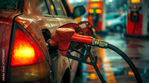 Close up of gas station. Fuel Crisis Continues