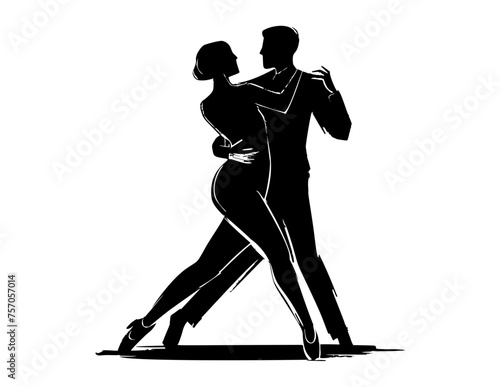 Tango continuous line illustration
