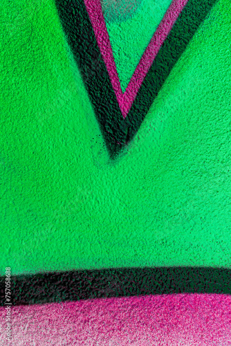 Art under ground. Beautiful street art graffiti background. The wall is decorated with abstract drawings house paint. Modern style urban culture of street youth. Abstract picture on wall